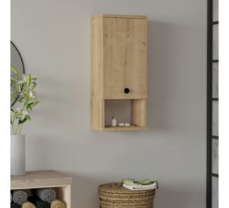 Ντουλάπι μπάνιου επιτοίχιο Mis Megapap χρώμα sapphire oak 30x21,8x71εκ. |  Στήλες Μπάνιου στο espiti