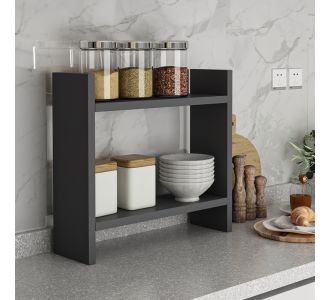 Ραφιέρα κουζίνας Denver Megapap χρώμα ανθρακί 34x10x30εκ. |  Οργάνωση σπιτιού - μικροέπιπλα στο espiti