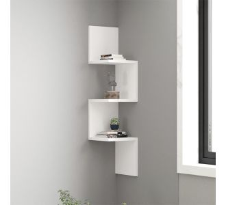 Ραφιέρα τοίχου Zikzak Megapap χρώμα λευκό 25x25x105,4εκ. |  Ραφιέρες τοίχου στο espiti