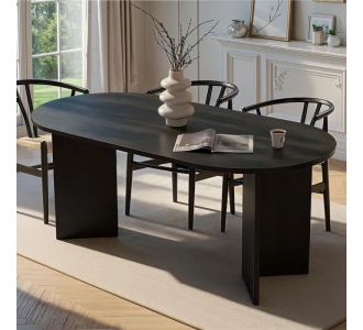 Τραπέζι Sablin Megapap χρώμα black wood 180x89,5x75εκ. |  Τραπέζια στο espiti