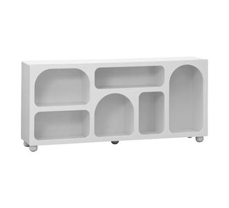 Μπουφές Emersi pakoworld με ράφια mdf σε λευκή απόχρωση 164x34x76εκ |  Μπουφέδες στο espiti