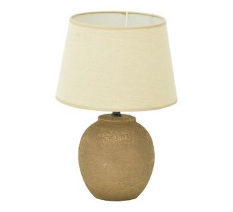 Επιτραπέζιο φωτιστικό Lurata Inart Ε27 κεραμικό σε γκρι antique-μπεζ απόχρωση Φ26x38εκ |  Επιτραπέζια στο espiti