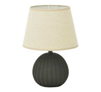 Επιτραπέζιο φωτιστικό Melanie Inart Ε14 κεραμικό σε μαύρο- μπεζ απόχρωση Φ22x30εκ |  Επιτραπέζια στο espiti