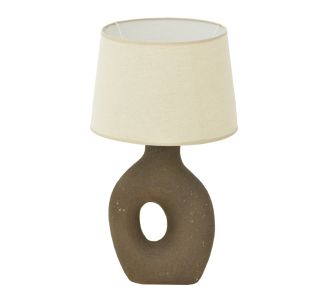 Επιτραπέζιο φωτιστικό Ovola Inart Ε27 κεραμικό σε γκρι antique-μπεζ απόχρωση Φ30x52εκ |  Επιτραπέζια στο espiti