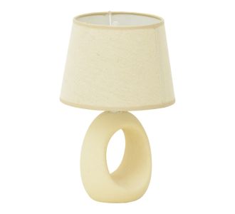 Επιτραπέζιο φωτιστικό Collie Inart Ε14 κεραμικό σε μπεζ απόχρωση Φ18x29εκ |  Επιτραπέζια στο espiti