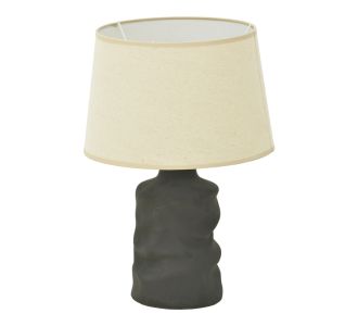 Επιτραπέζιο φωτιστικό Wabbi Inart Ε27 κεραμικό σε μαύρο-μπεζ απόχρωση Φ28x41εκ |  Επιτραπέζια στο espiti