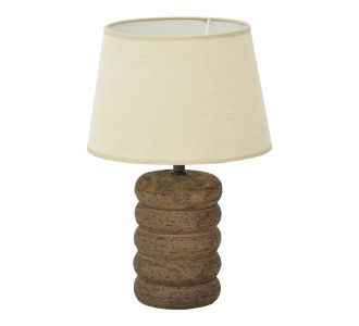 Επιτραπέζιο φωτιστικό Graike Inart Ε27 κεραμικό σε γκρι antique-μπεζ απόχρωση Φ26x37εκ |  Επιτραπέζια στο espiti