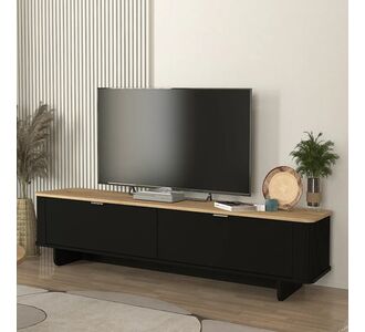 Έπιπλο τηλεόρασης Bohema Megapap χρώμα μαύρο - sepet oak 180x47x45,6εκ. |  Έπιπλα τηλεόρασης στο espiti