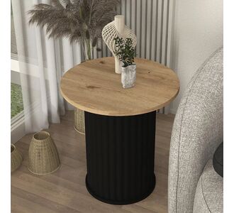 Τραπεζάκι βοηθητικό Bohema Megapap χρώμα μαύρο - sepet oak Ø50x53,2εκ. |  Τραπεζάκια βοηθητικά στο espiti