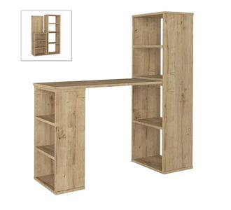 Γραφείο εργασίας πολυμορφικό Last Megapap χρώμα sapphire oak 119x44,7x123εκ. |  Γραφεία στο espiti