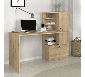 Γραφείο εργασίας Merino Megapap χρώμα sapphire oak 149,5x61,8x120εκ. |  Γραφεία στο espiti