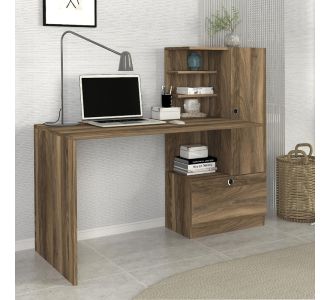 Γραφείο εργασίας Merino Megapap χρώμα καρυδί 149,5x61,8x120εκ. |  Γραφεία στο espiti