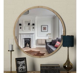 Καθρέπτης τοίχου Glob Μegapap χρώμα sapphire oak 59x2x59εκ. |  Καθρέπτες στο espiti