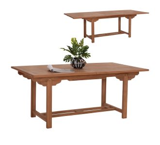 TΡΑΠΕΖΙ ΤΡΑΠΕΖΑΡΙΑΣ ΑΝΟΙΓΟΜΕΝΟ CRANDER HM6376 ΞΥΛΟ TEAK ΣΕ ΦΥΣΙΚΟ 180-240x100x76Υεκ |  Τραπέζια κήπου στο espiti