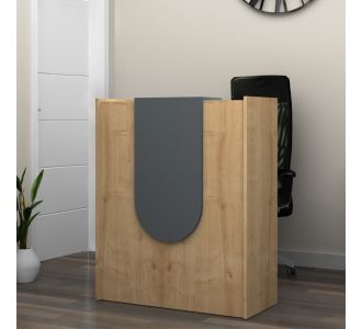 Γραφείο υποδοχής - reception Mezzo Megapap χρώμα φυσικό οξιάς - ανθρακί 90x40x110εκ. |  Reception γραφείου στο espiti