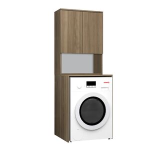 Έπιπλο πλυντηρίου Cozen Megapap χρώμα καρυδί 65x60x178εκ. |  Σετ Μπάνιου στο espiti