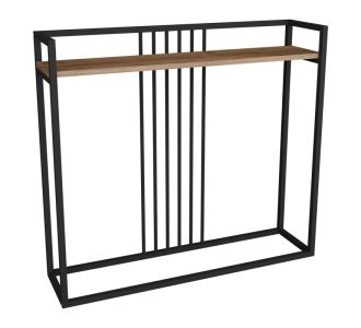 Κονσόλα Convida pakoworld oak με μαύρο μεταλλικό σκελετό 100x25x90εκ |  Συρταριέρες -Κονσόλες στο espiti