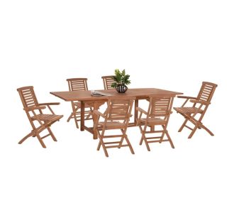 ΣΕΤ ΤΡΑΠΕΖΑΡΙΑΣ CRANDER HM21288 ΤΡΑΠΕΖΙ & 6 ΠΟΛΥΘΡΟΝΕΣ ΠΤΥΣΣΟΜΕΝΕΣ-ΤΕΑΚ |  Σετ τραπεζαρία κήπου στο espiti