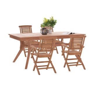 ΣΕΤ ΤΡΑΠΕΖΑΡΙΑΣ WONDER HM21290 ΤΡΑΠΕΖΙ & 4 ΠΟΛΥΘΡΟΝΕΣ ΠΤΥΣΣΟΜΕΝΕΣ-ΤΕΑΚ |  Σετ τραπεζαρία κήπου στο espiti