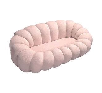 Καναπές Embrace pakoworld μπουκλέ ύφασμα σε ροζ απόχρωση 180x105x65εκ |  Καναπέδες στο espiti