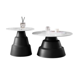 ΣΕΤ 2 ΤΡΑΠΕΖΙΑ ΣΑΛΟΝΙΟΥ LIDOX HM18306.02 SINTERED STONE TOP- SNOW WHITE ΧΡΩΜΑ Φ50 & Φ70 |  Τραπέζια στο espiti