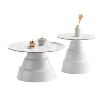 ΣΕΤ 2 ΤΡΑΠΕΖΙΑ ΣΑΛΟΝΙΟΥ LIDOX HM18306.01 SINTERED STONE TOPS KAI ΒΑΣΕΙΣ--ΛΕΥΚΑ Φ50 & Φ70 |  Τραπέζια στο espiti