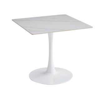 ΤΡΑΠΕΖΙ ΤΡΑΠΕΖΑΡΙΑΣ TETRAN HM18315.01 ΒΑΣΗ ΛΕΥΚΗ--SINTERED STONE SNOW WHITE 80x80x74Υεκ |  Τραπέζια στο espiti