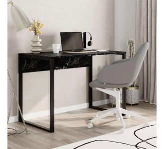Γραφείο εργασίας Inna Megapap χρώμα μαύρο εφέ μαρμάρου 100x60x75εκ. |  Γραφεία στο espiti