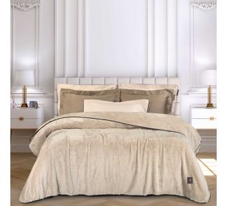 GREENWICH POLO CLUB ΚΟΥΒΕΡΤΑ FLEECE 220X240 ESSENTIAL 4438 BEIGE |  Κουβέρτες Βελουτέ Υπέρδιπλες στο espiti