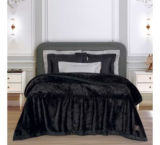 GREENWICH POLO CLUB ΚΟΥΒΕΡΤΑ VELOUR KING ESSENTIAL 3975 BLACK |  Κουβέρτες Βελουτέ Υπέρδιπλες στο espiti