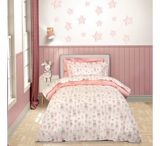 GREENWICH POLO CLUB ΣΕΤ ΠΑΠΛΩΜΑΤΟΘΗΚΗ ΜΟΝΗ ESSENTIAL 8859 IVORY, PINK |  Παπλωματοθήκες Παιδικές στο espiti