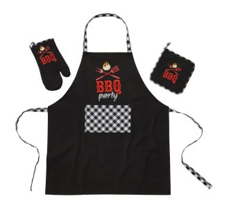 DAS HOME ΣΕΤ ΚΟΥΖΙΝΑΣ 3ΤΜΧ 0862 BLACK |  Ποδιές - Πιάστρες στο espiti