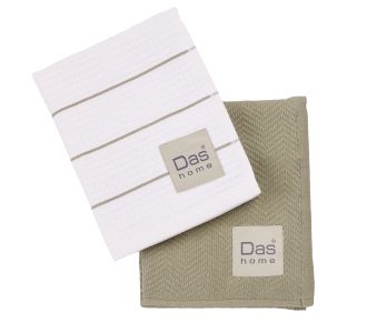 DAS HOME ΣΕΤ ΠΟΤΗΡΟΠΑΝΑ 2ΤΜΧ 30Χ50 0827 GREEN, WHITE |  Πετσέτες Κουζίνας στο espiti