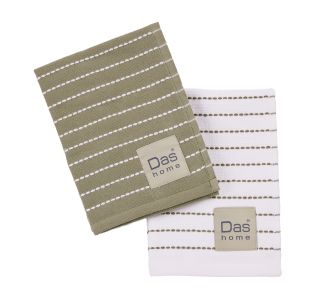DAS HOME ΣΕΤ ΠΟΤΗΡΟΠΑΝΑ 2ΤΜΧ 30Χ50 0822 GREEN, WHITE |  Πετσέτες Κουζίνας στο espiti