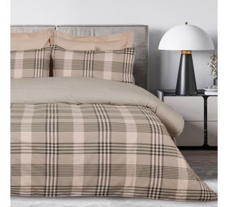 DAS HOME ΣΕΤ ΣΕΝΤΟΝΙΑ ΜΟΝΑ HAPPY FLANNEL 9679 BEIGE, OLIVE |  Σεντόνια Υπέρδιπλα / King Size στο espiti