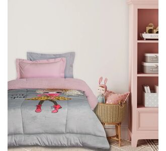 DAS KIDS ΚΟΥΒΕΡΤΟΠΑΠΛΩΜΑ 160Χ220 4971 GREY, PINK |  Παπλώματα Παιδικά στο espiti