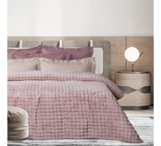 DAS HOME ΚΟΥΒΕΡΤΑ BUBBLE FLEECE 220Χ240 1372 DUSTY LILAC |  Κουβέρτες Βελουτέ Υπέρδιπλες στο espiti