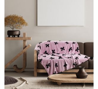 DAS HOME ΚΟΥΒΕΡΤΑ ΚΑΝΑΠΕ JACQUARD FLEECE 1381 LILAC |  Κουβέρτες Καναπέ στο espiti