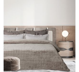 DAS HOME ΚΟΥΒΕΡΤΑ BUBBLE FLEECE 160Χ220 1370 TAUPE |  Κουβέρτες Βελουτέ Υπέρδιπλες στο espiti