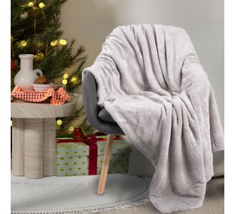 DAS HOME ΚΟΥΒΕΡΤΑ FLEECE 130Χ170 CHRISTMAS 1373 GREY |  Κουβέρτες Καναπέ στο espiti