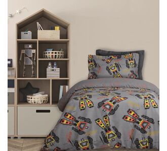 DAS KIDS ΣΕΤ ΠΑΠΛΩΜΑΤΟΘΗΚΗ ΜΟΝΗ 4974 GREY |  Παπλωματοθήκες Παιδικές στο espiti