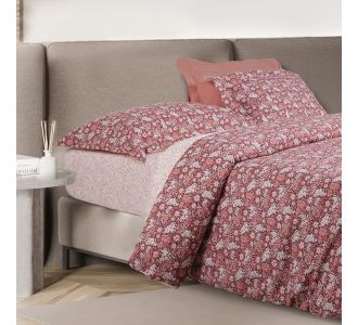 DAS HOME ΣΕΤ ΠΑΠΛΩΜΑΤΟΘΗΚΗ ΜΟΝΗ CASUAL 5433 BORDEAUX, NUDE |  Παπλωματοθήκες Υπέρδιπλες στο espiti