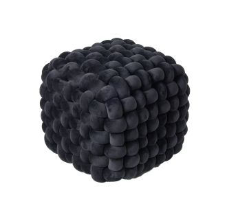 DAS HOME ΔΙΑΚΟΣΜΗΤΙΚΟ ΠΟΥΦ 43Χ43Χ40 2271 BLACK |  Πουφ στο espiti