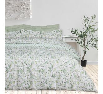 DAS HOME ΣΕΤ ΣΕΝΤΟΝΙΑ KING DAILY 3173 GREEN, WHITE |  Σεντόνια Υπέρδιπλα / King Size στο espiti