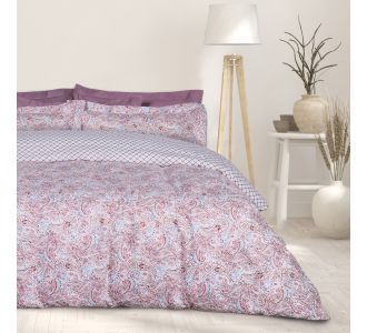 DAS HOME ΣΕΤ ΣΕΝΤΟΝΙΑ KING HAPPY 9669 PINK, RED |  Σεντόνια Υπέρδιπλα / King Size στο espiti