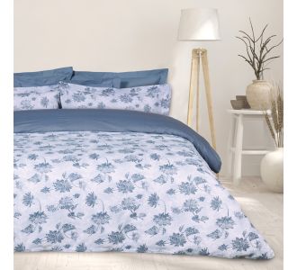 DAS HOME ΣΕΤ ΣΕΝΤΟΝΙΑ ΜΟΝΑ HAPPY 9672 BLUE, GREY |  Σεντόνια Υπέρδιπλα / King Size στο espiti