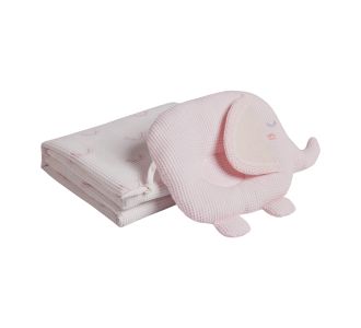 DAS BABY ΚΟΥΒΕΡΤΑ ΠΙΚΕ 75X100 RELAX 4957 GREY, PINK, WHITE |  Βρεφικές Κουβέρτες στο espiti