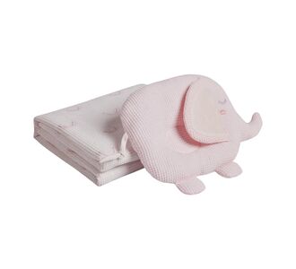DAS BABY ΚΟΥΒΕΡΤΑ ΠΙΚΕ 75X100 RELAX 4957 GREY, PINK, WHITE |  Βρεφικές Κουβέρτες στο espiti
