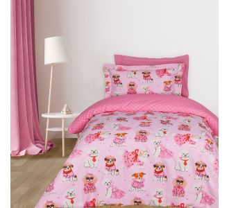 DAS KIDS ΣΕΤ ΣΕΝΤΟΝΙΑ ΜΟΝΑ 4938 PINK |  Σεντόνια Παιδικά στο espiti