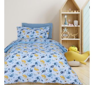 DAS KIDS ΣΕΤ ΣΕΝΤΟΝΙΑ ΜΟΝΑ 4935 BLUE |  Σεντόνια Παιδικά στο espiti